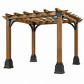 Pergola da giardino 300 x 300 cm in legno marrone con struttura aperta