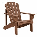 Sedia da giardino Adirondack 78 x 83 x 98 cm in plastica marrone effetto legno