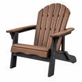 Sedia Adirondack da giardino 83 x 76 x 98 cm in materiale sintetico marrone e nero con braccioli