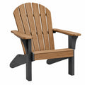 Sedia Adirondack da esterno 83 x 78 x 96 cm in legno marrone e nero - schienale alto con braccioli