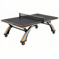 Tavolo da ping pong 274 x 152.5 x 76 cm nero e grigio in metallo con ruote stile moderno