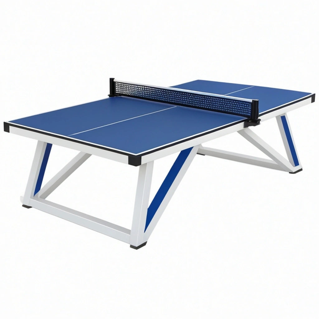 Tavolo da ping pong 274 x 152.5 x 76 cm blu con struttura in metallo per gioco interno