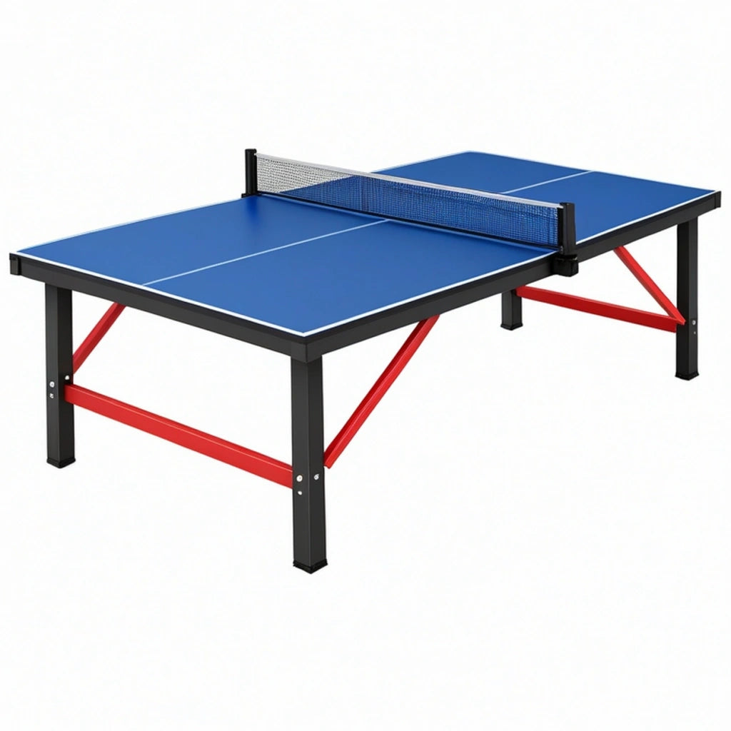 Tavolo da ping pong 274 x 152.5 x 76 cm blu in metallo con rete da gioco